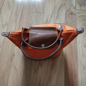Longchamp Small Le Pliage Tote orange